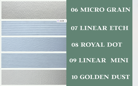 21-Piece Embossed Paper Sample Pack - Premium Texture & Color Selector
